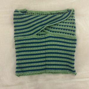 Women’s striped twist crop top